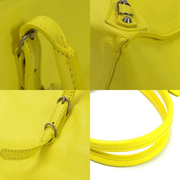 Balenciaga Paper Leather Handbag Yellow - Picture 5 of 5
